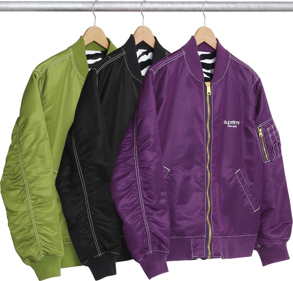 Contrast Stitch Reversible MA-1 Jacket